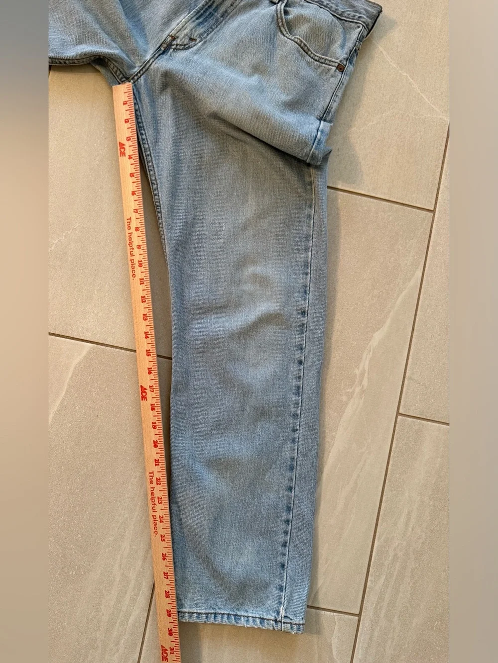 Levi’s 505 Men’s Jeans 33x30 Regular Fit Straight Leg Light Wash Denim